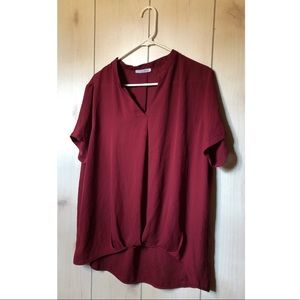 Burgundy Blouse